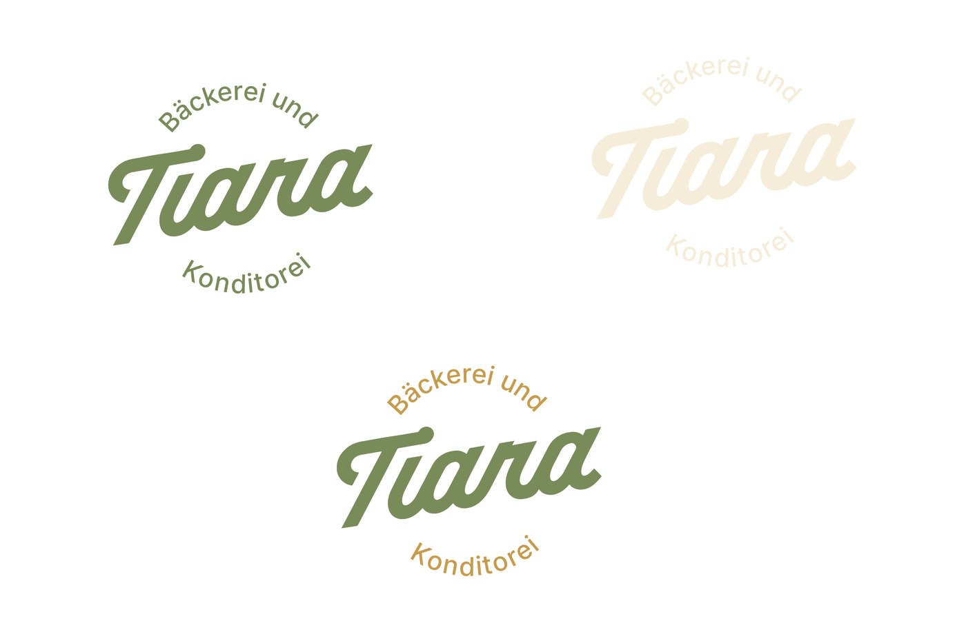 Variantet origjinale të logos Tiara pa ilustrim fytyre