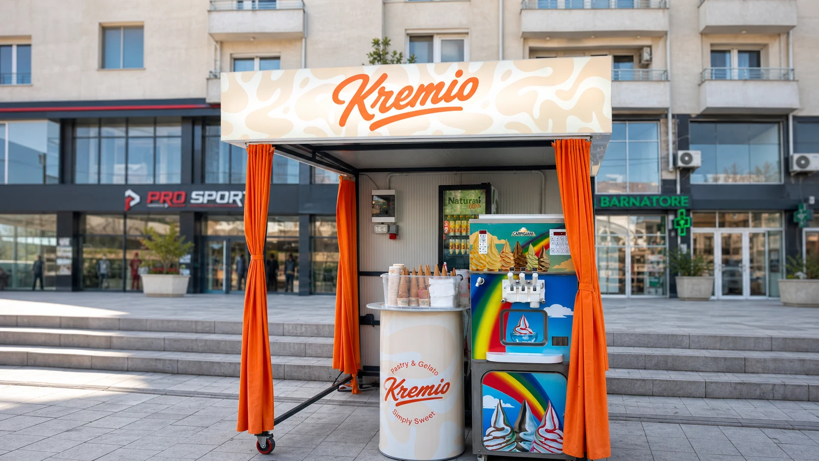 Kiosku i Kremio-s në Prizren me brendin koral